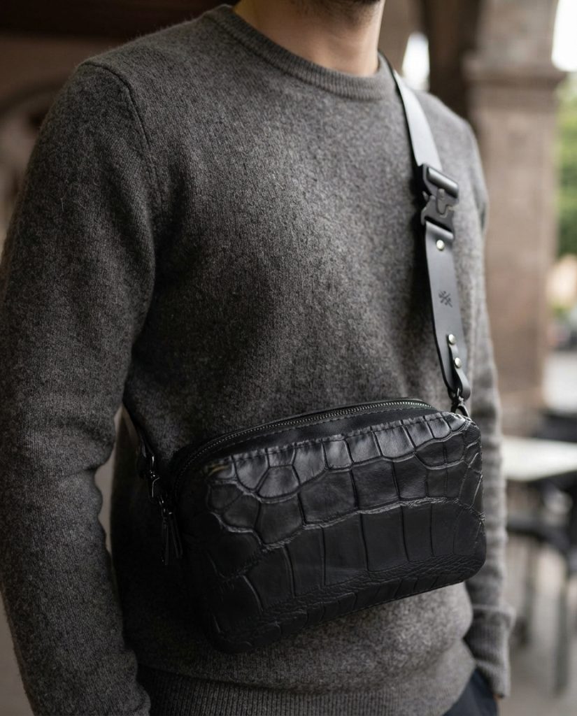 Bolsa Negra Cocodrilo